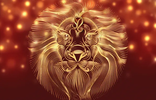 Metal, lights, sign, graphics, Shine, styling, silhouette, Leo