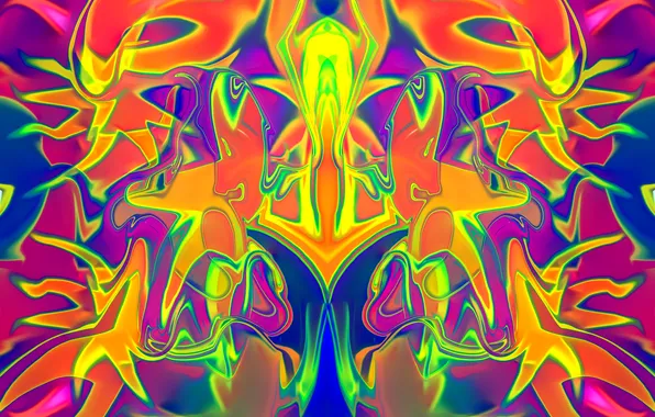 Picture light, pattern, color, fractal, chaos, symmetry