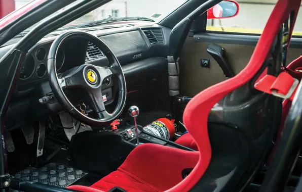 Ferrari, F355, steering wheel, torpedo, Ferrari F355 Challenge