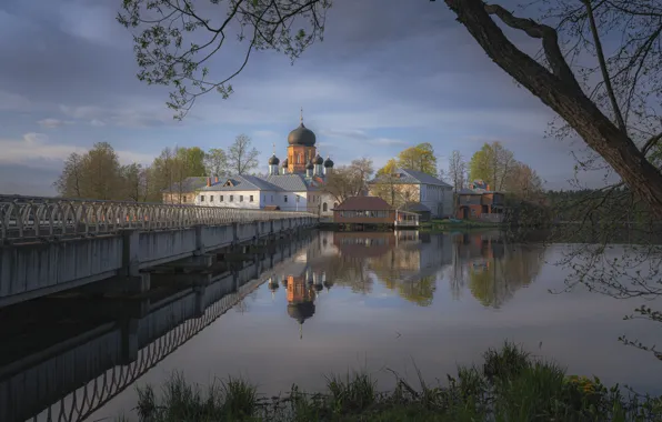 Picture landscape, nature, lake, Gregory Beltsy, St. Vvedensky Island Monastery