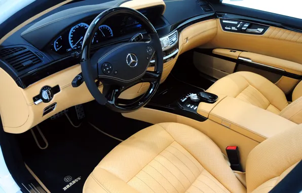 Mercedes-benz, brabus, wood, sedan, leather, biturbo, v12, W221