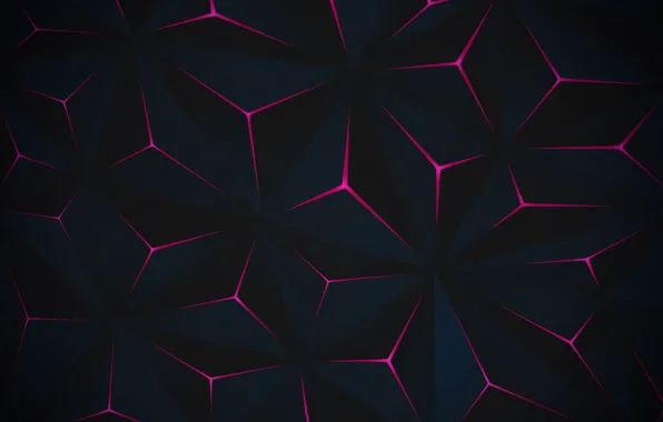 Triangles, corners, purple, polygons, notches