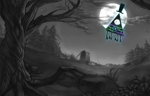 Magic, being, art, triangle, Gravity Falls, Bill Cipher
