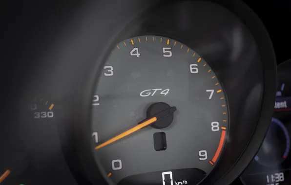 Porsche, Cayman, Tachometer, GT4, 2019, Porsche 718 (982) Cayman GT4
