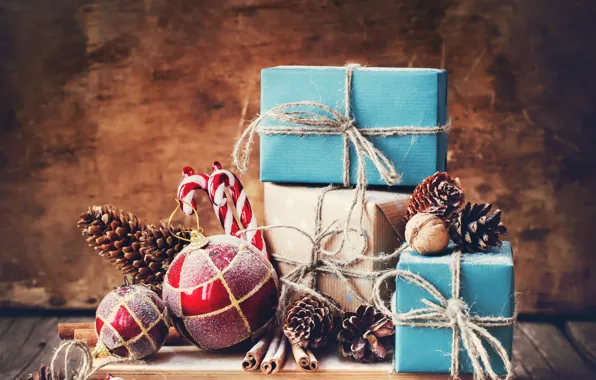 Picture decoration, New Year, Christmas, gifts, Christmas, wood, New Year, decoration