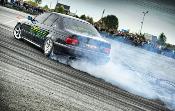 Smoke, bmw, BMW, skid, drift, drift, 540i