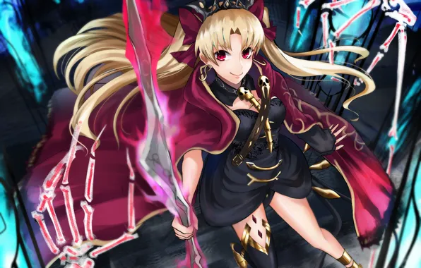 Girl, anime, art, Fate Grand Order, Ereshkigal