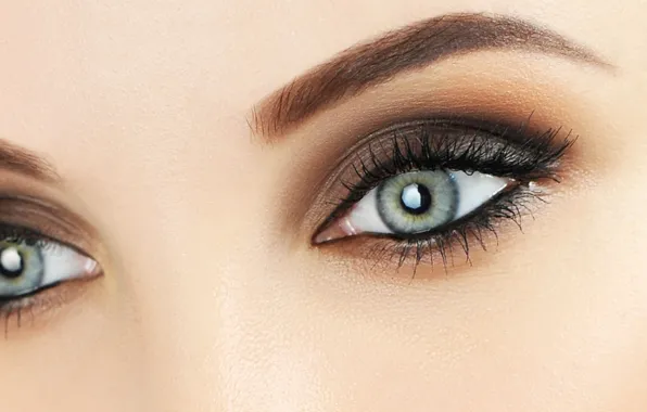Eyes, look, face, eyelashes, makeup, shadows, Eyes, Glance