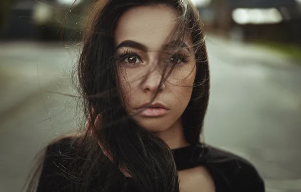 Picture the wind, hair, portrait
