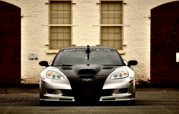 House, corvette, front view, chevrolet