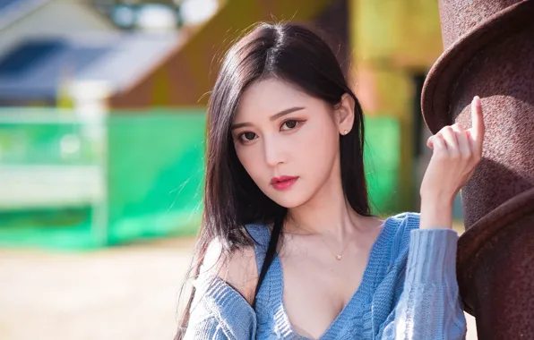 Look, girl, face, photo, brunette, Asian