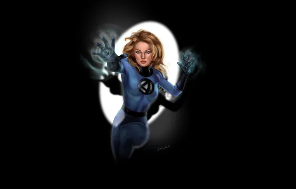 Background, power, costume, fantastic four, Fantastic Four, The Invisible Woman, Susan Storm