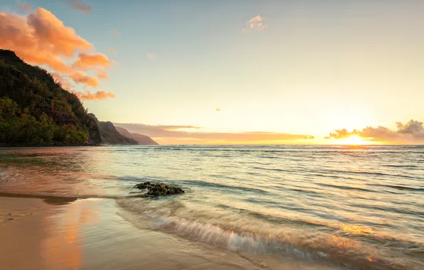 The ocean, coast, Hawaii, Hawaii