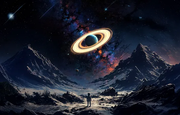 Universe, Lone, astronaut, unknown, Gateway