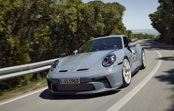 Picture 911, Porsche, road, front view, Porsche 911 S/T Heritage Design Package