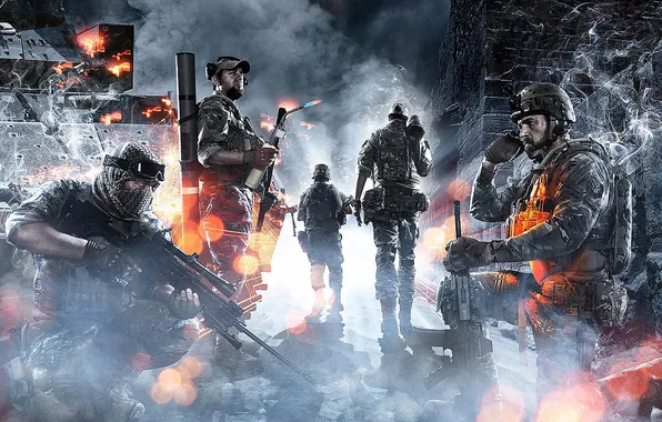 Picture night, war, soldiers, Battlefield 3, Battlefield 3