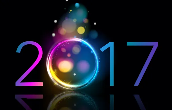 Colorful, New Year, new year, happy, decoration, 2017, holiday celebration