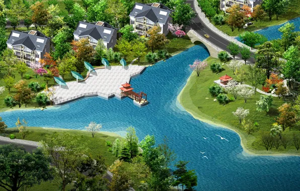 Park, town
