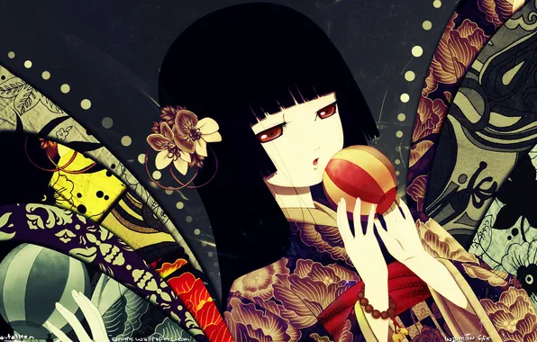 Picture girl, anime, hell girl