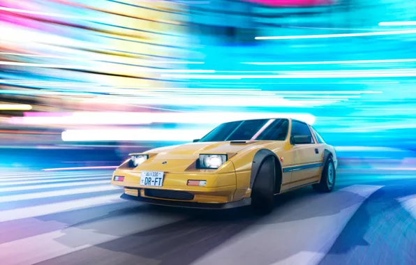 Lights, Yellow, Machine, Skid, Drift, Drift, Car, Render