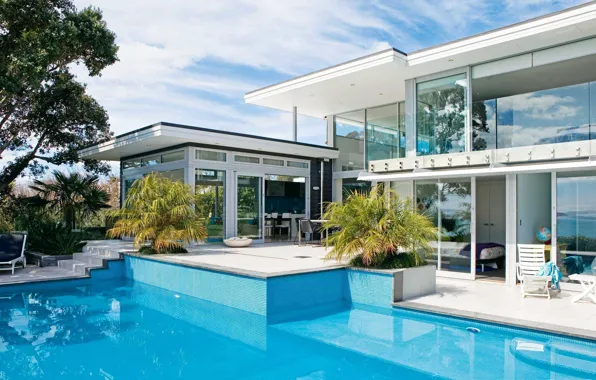 Wallpaper the city, Villa, pool, architecture, terrace
