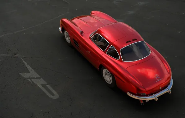 Mercedes-Benz, Auto, Retro, Machine, Mercedes, Rendering, 300SL, Mercedes-Benz 300SL