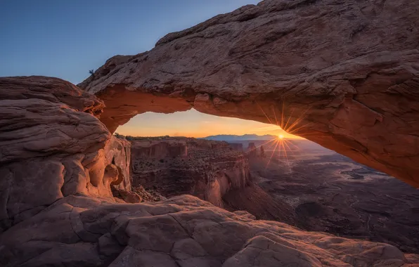 The sun, light, rocks, canyon, AZ, USA