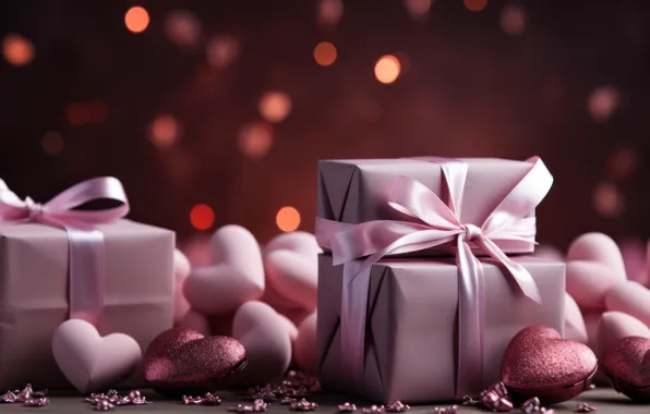 Love, holiday, heart, gifts, heart, Valentine's Day, love, gift boxes