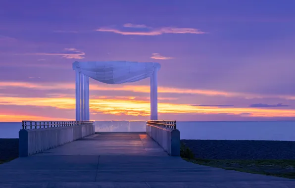 Picture sea, dawn, coast, morning, New Zealand, New Zealand, lookout, Napier