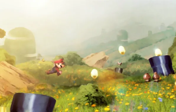 Pipe, art, Mario