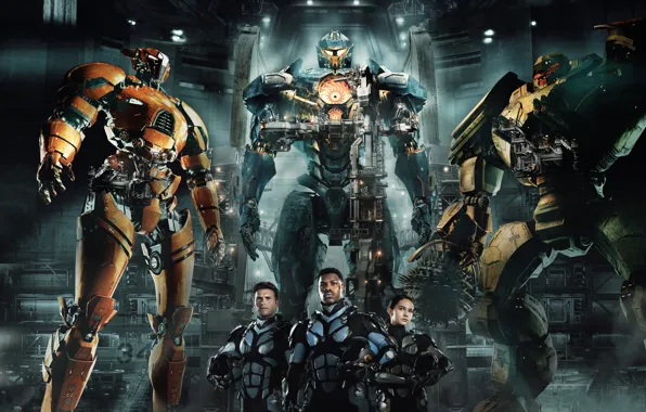 Fiction, robots, hangar, action, poster, characters, Scott Eastwood, Scott Eastwood
