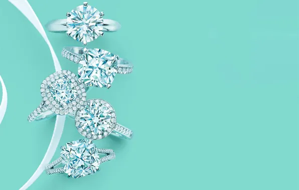 Picture decoration, style, ring, diamonds, tape, Tuffany & Co
