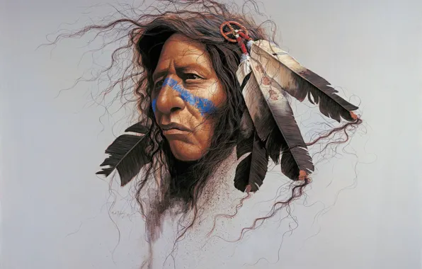 Picture art, native american, Mark-Rohrig, Coming-of-the-Coldmaker