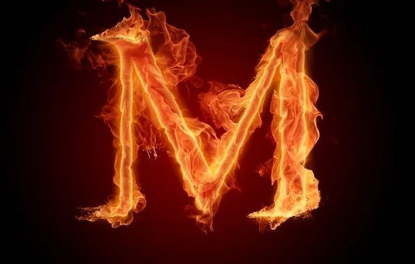 Fire, flame, letter, alphabet