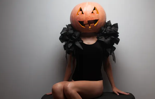 Halloween, Pumpkin, woman, costume