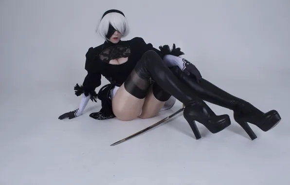Erotic, panties, Nier, cosplay, glare, NieR Automata, Alice Schultz, yorha no. 2 type b