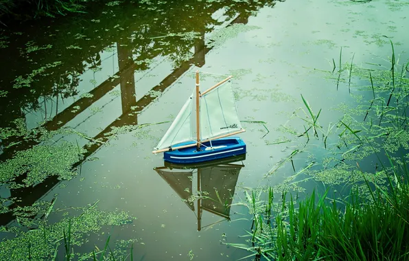 Water, macro, boat