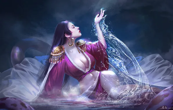 Picture Water, Girl, Figure, Body, Asian, Art, Beauty, Sexy