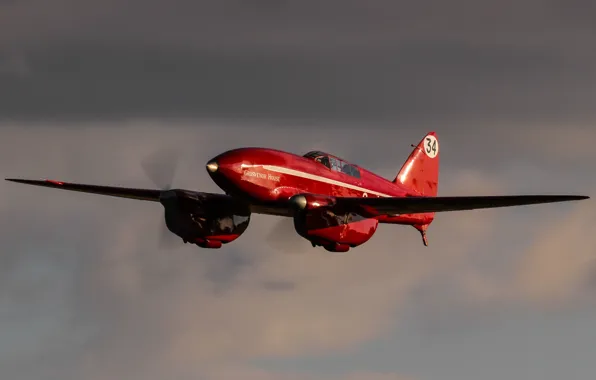 Picture the sky, flight, De Havilland DH.88 Comet, twin-engine racing aircraft