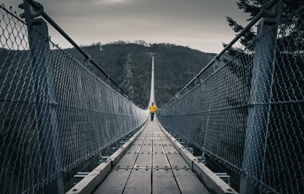 Bridge, nature, people
