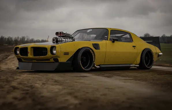 Yellow, Machine, Art, Pontiac, Firebird, Rendering, Concept Art, Pontiac Firebird