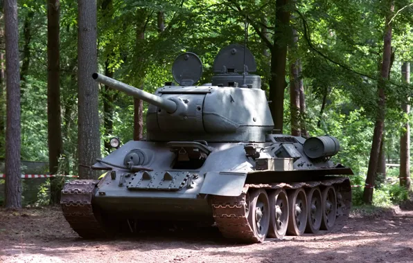 Tank, Museum, Netherlands, Soviet, average, T-34-85, during the great Patriotic war, Liberty Park