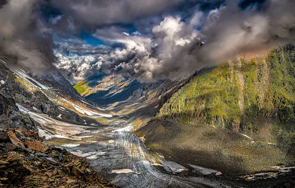 Clouds, mountains, beauty, the Majesty of nature, Maxim Usanin, From the pass