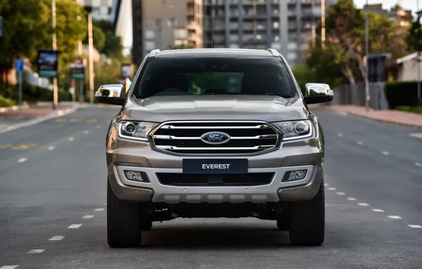 Street, Ford, front view, Everest, Limited, 4WD, 2019