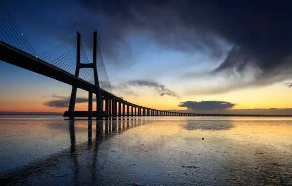 Portugal, Portugal, Lisbon, Vasco da Gama bridge, Tejo