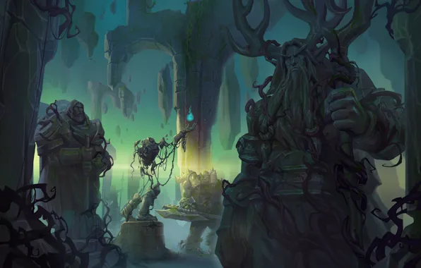 The ruins, ruins, statues, Hearthstone: Heroes of Warcraft, Hearthstone: Heroes Of Warcraft