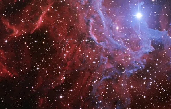 Space, nebula, flame, star, IC 405, the blazing star, Flamming nebula