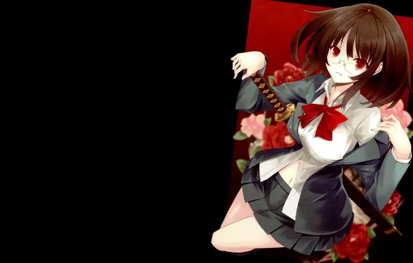 Picture anime, sword, bishojo, ken, katana, japanese, blade