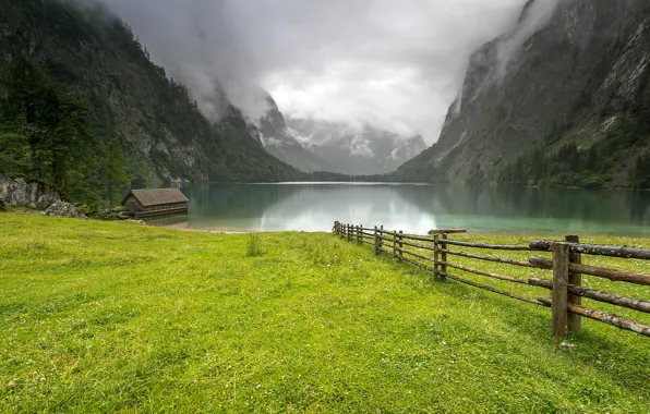 Picture clouds, mountains, lake, Germany, Germany, Obersee