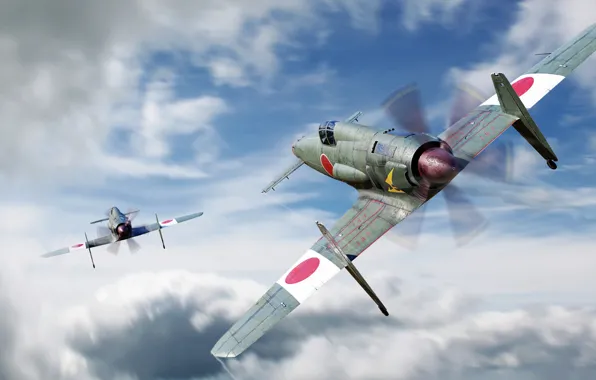 Fighter-interceptor, BBC Japan, Kyushu J7W Shinden, japanese piston, Iakov Aizenberg